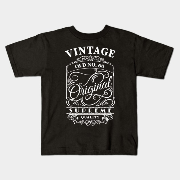 Vintage Old N°60 Kids T-Shirt by captainmood